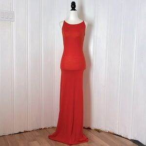 Stunning silk blend UNCLE STUDIOS pumpkin orange dress